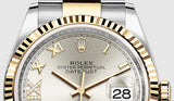Rolex Datejust 36 Silver Dial Two Tone Steel Yellow Gold Strap Watch for Women - M126233-0032