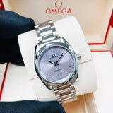 Omega Seamaster Aqua Terra Quartz Purple Dial Silver Steel Strap Watch for Women - 220.10.28.60.60.001