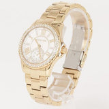 Michael Kors Everest Three-Hand Mother of Pearl White Dial Gold Steel Strap Watch For Women - MK7363