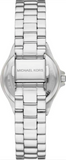 Michael Kors Lennox Three-Hand Blue Dial Silver Steel Strap Watch For Women - MK7397