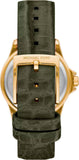 Michael Kors Mini Everest Crystals White Dial Green Leather Strap Watch for Women - MK4720