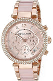 Michael Kors Parker Pink Dial Two Tone Steel Strap Watch for Women - MK5896