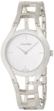 Calvin Klein Class White Dial Silver Steel Strap Watch for Women - K6R23126