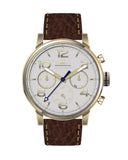 Tommy Hilfiger Jake Quartz White Dial Brown Leather Strap Watch for Men - 1791231