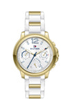 Tommy Hilfiger Claudiia White Dial White Steel Strap Watch for Women - 1781745