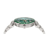 Versace Greca Sport Quartz Green Dial Silver Steel Strap Watch For Men - VEZ300421