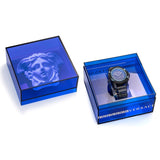 Versace icon Active Chronograph Black Dial Black Silicone Strap Watch For Men - VEZ700622