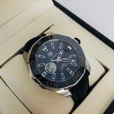 Jam Tangan Tag Heuer Aquaracer Calibre 5 Moon Black Dial Black Nylon Strap untuk Pria - WAY201J.FC6370