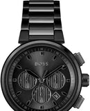 Hugo Boss One Chronograph Black Dial Black Steel Strap Watch For Men - 1514001