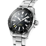 Tag Heuer Aquaracer Black Dial Silver Steel Strap Strap Watch for Men - WAY201A.BA0927