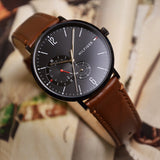 Tommy Hilfiger Brooklyn Quartz Black Dial Brown Leather Strap Watch for Men - 1791510