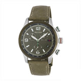 Gucci G Timeless Chronograph Grey Dial Grey Leather Strap Watch For Men - YA126242