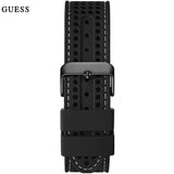 Guess Fleet Chronograph Black Dial Black Rubber Strap Watch for Men - W0971G1