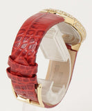 Michael Kors Camille Three-Hand Red Dial Red Leather Strap Watch for Women - MK4750