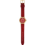 Michael Kors Camille Three-Hand Red Dial Red Leather Strap Watch for Women - MK4750