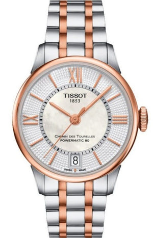 Tissot Chemin Des Tourelles Powermatic 80 Lady Silver Dial Two Tone Steel Strap Watch For Women - T099.207.22.118.02