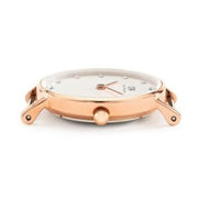 Daniel Wellington Classy Glasgow White Dial Two Tone Nylon Strap Watch For Women - DW00100078