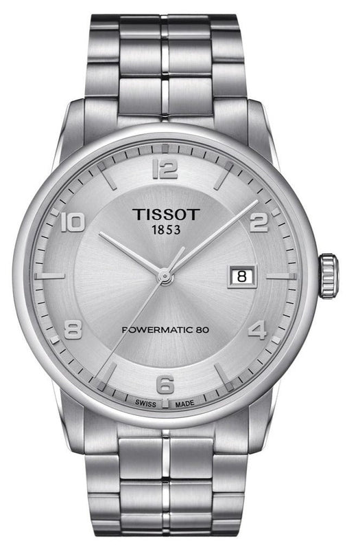 Tissot Luxury Powermatic 80 Silver Dial Silver Steel Strap Jam Tangan Untuk Pria - T086.407.11.031.00
