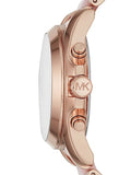 Michael Kors Bradshaw Chronograph Pink Dial Two Tone Steel Strap Watch For Women - MK6830