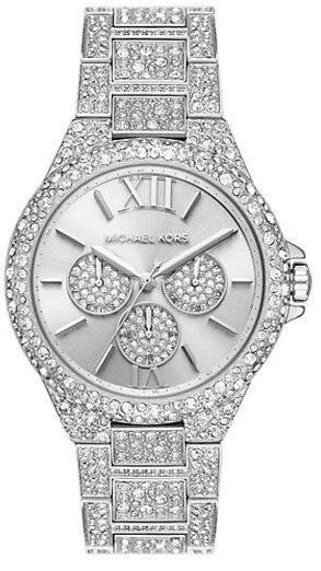 Michael Kors Camille Multifunction Crystals Silver Dial Silver Steel Strap Watch for Women - MK6957