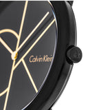 Calvin Klein Minimal Black Dial Black Mesh Bracelet Watch for Men - K3M214X1