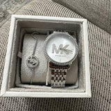 Michael Kors Melissa Quartz Silver Dial Silver Steel Strap Watch for Women - MK4370