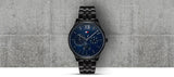 Tommy Hilfiger Damon Quartz Chronograph Blue Dial Black Steel Strap Watch for Men - 1791454