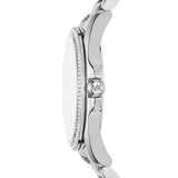 Michael Kors Bradshaw Quartz Silver Dial Silver Steel Strap Watch For Women - MK6554