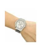Guess G-Twist Silver Dial Silver Steel Strap Watch for Women - W1082L1