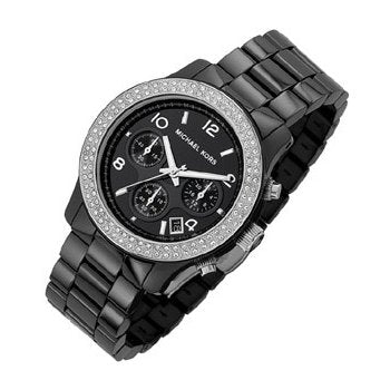 Michael Kors Runway Black Dial Black Steel Strap Watch for Women - MK5190