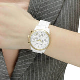 Michael Kors Runway White Dial White Steel Strap Watch for Women - MK5237