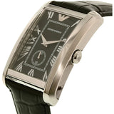 Emporio Armani Classic Analog Black Dial Black Leather Strap Strap Watch For Men - AR1604