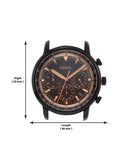 Fossil Goodwin Chronograph Brown Dial Brown Leather Strap Watch for Men - FS5529