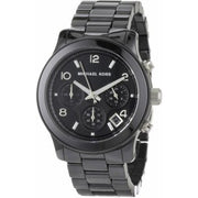 Michael Kors Runway Black Ceramic Dial Black Steel Strap Watch for Women - MK5162