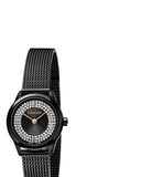 Calvin Klein Minimal Diamonds Black Dial Black Mesh Bracelet Watch for Women - K3M2342R