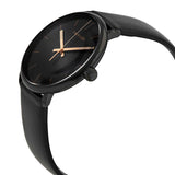 Calvin Klein High Noon Quartz Black Dial Black Leather Strap Watch for Men - K8M214CB