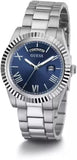 Guess Connoisseur Blue Dial Silver Steel Strap Watch for Men - GW0265G7