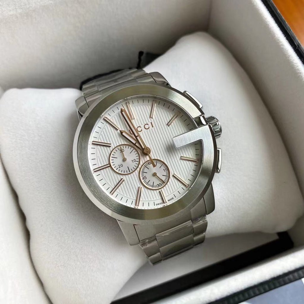 GUCCI メンズ　Gクロノ　クロノグラフ　YA101201 Gucci G-Chrono Steel Mens Watch YA101201