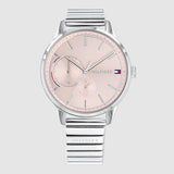 Tommy Hilfiger Brooke Pink Dial Silver Steel Strap Watch for Women - 1782020