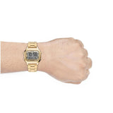 Fossil Retro Digital Gold Dial Gold Steel Strap Watch for Men - FS5843