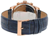 Guess Horizon Chronograph Blue Dial Blue Leather Strap Watch For Men - W0380G5