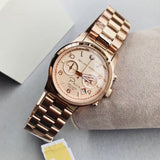 Michael Kors Paris Limited Edition Rose Gold Dial Steel Strap Watch for Women - MK5716