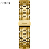 Guess Analog Diamonds Silver Dial Gold Steel Strap Watch For Women - W1013l2