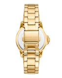 Michael Kors Everest Three-Hand Mother of Pearl White Dial Gold Steel Strap Watch For Women - MK7363