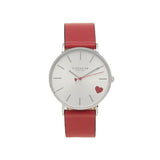 Coach Perry White Dial Red Leather Strap Watch for Women - 14503515