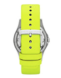 Marc Jacobs Henry White Dial Neon Yellow Rubber Strap Watch for Women - MBM1235