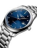 Longines Master Collection Automatic 40mm Blue Dial Silver Steel Strap Watch untuk Pria - L2.793.4.97.6