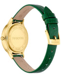 Swarovski Octea Nova Crystals Green Dial Green Leather Strap Watch for Women - 5650005