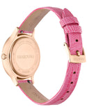 Swarovski Octea Nova Pink Dial Pink Leather Strap Watch for Women - 5650030