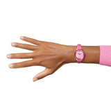 Swarovski Octea Nova Pink Dial Pink Leather Strap Watch for Women - 5650030